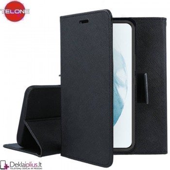 Telone dėklas su skyreliais - juodas (telefonams Samsung S22 Plus)
